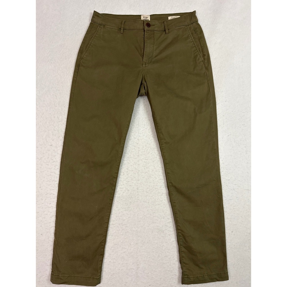 Flint and Tinder 365 Pants Mens 32x30 Olive Green Athletic Tapered 5 Pocket